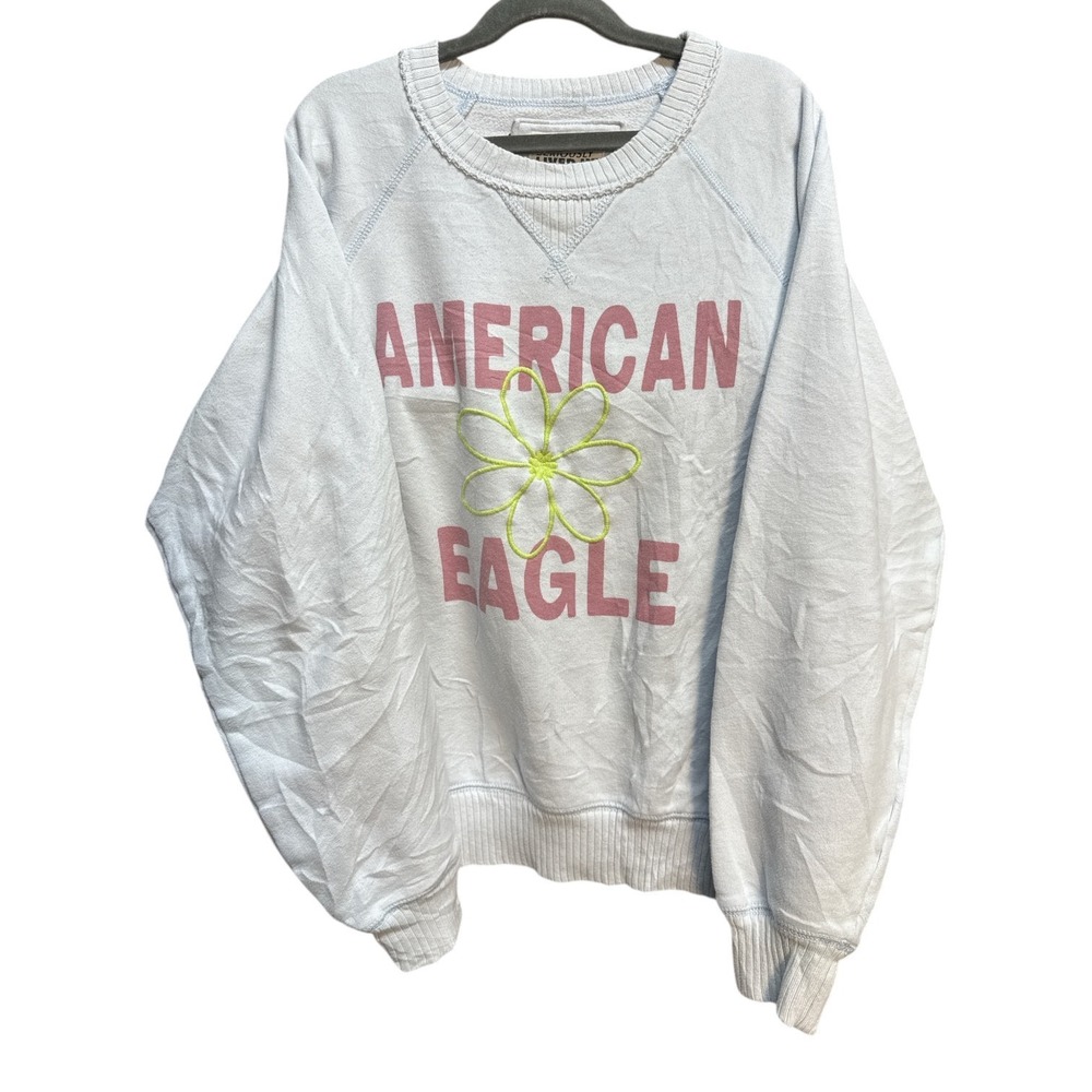 American Eagle Lived-In Sweatshirt Daisy‎ Graphic  Pullover XS Vintage Style